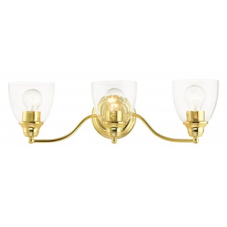 Polished Brass Vanity Sconce, 3 Light MPN:15133-02
