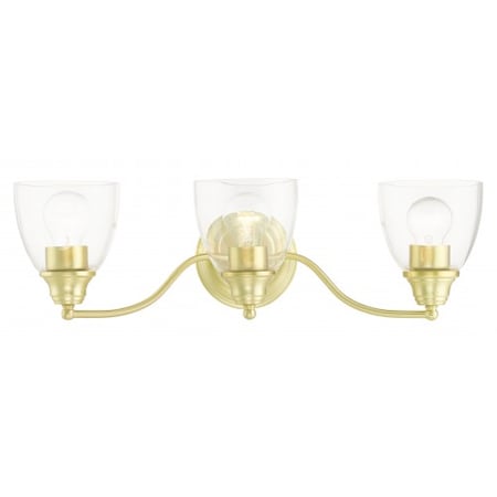 Satin Brass Vanity Sconce, 3 Light MPN:15133-12