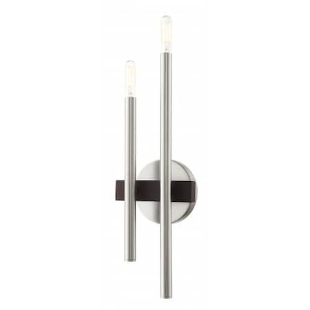 Brushed Nickel with Bronze Accents Sconc MPN:15582-91