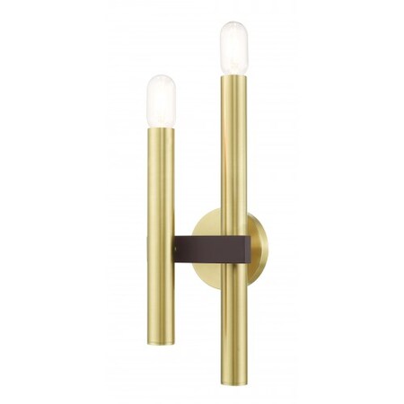 Satin Brass with Bronze Accents Sconce, 2 MPN:15832-12