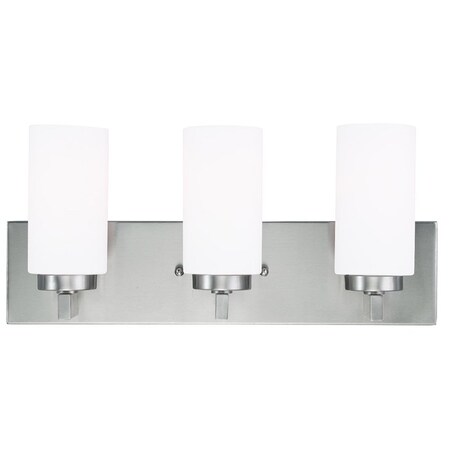 West Lake 3 Light Brushed Nickel Bath Vanity MPN:16373-91