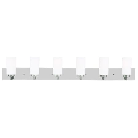 West Lake 6 Light Polished Chrome Bath Vanity MPN:16376-05