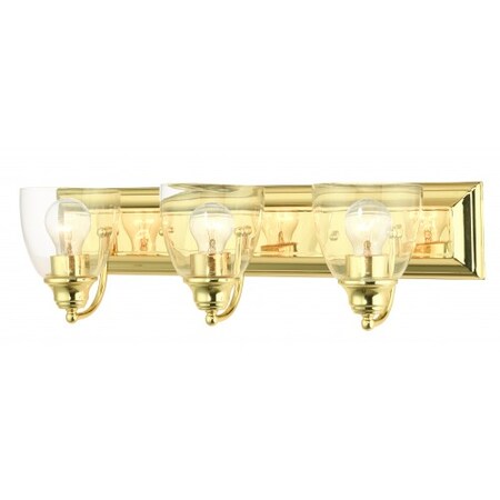 Polished Brass Vanity Sconce, 3 Light MPN:17073-02
