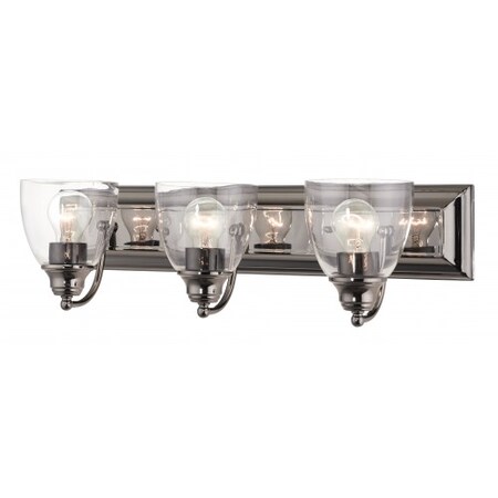 Black Chrome Vanity Sconce, 3 Light MPN:17073-46