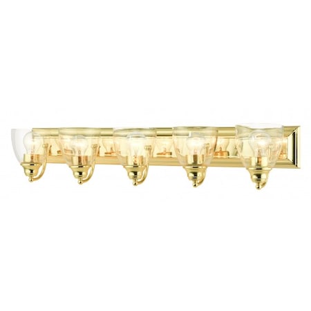 Polished Brass Vanity Sconce, 5 Light MPN:17075-02