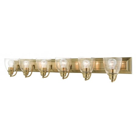 Antique Brass Vanity Sconce, 6 Light MPN:17076-01