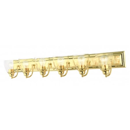 Polished Brass Vanity Sconce, 6 Light MPN:17076-02