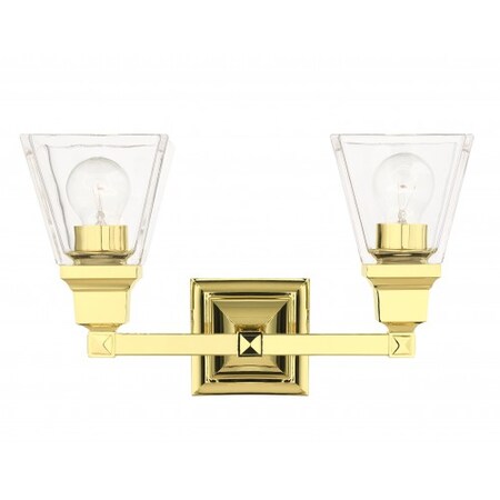 Polished Brass Vanity Sconce, 2 Light MPN:17172-02