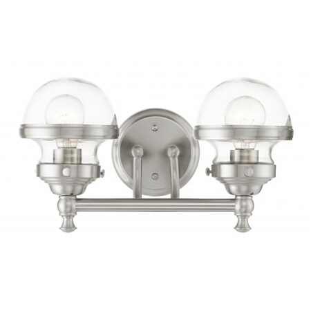 Brushed Nickel Vanity Sconce, 2 Light MPN:17412-91