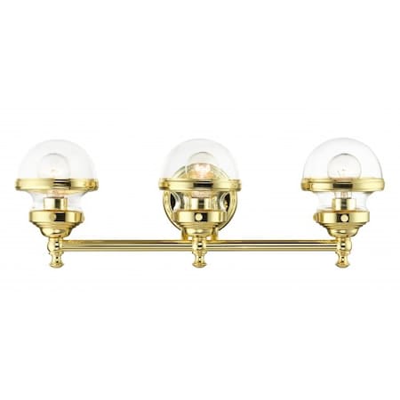 Polished Brass Vanity Sconce, 3 Light MPN:17413-02