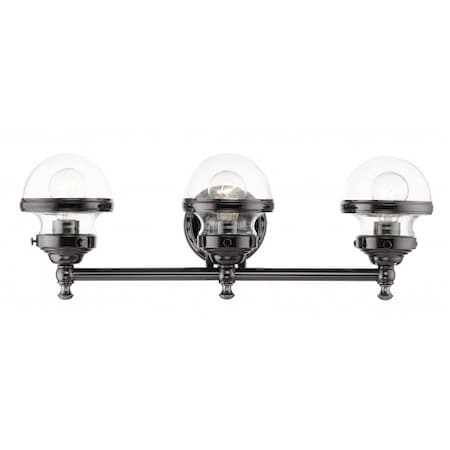 Polished Black Chrome Vanity Sconce, 3 Li MPN:17413-46