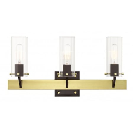 Satin Brass Vanity Sconce, 3 Light MPN:17823-12