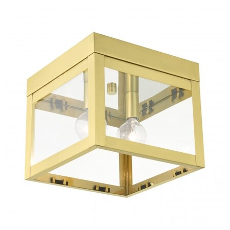 Satin BrassFlush Mount, 2 Light MPN:20588-12