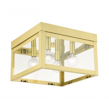 Satin BrassFlush Mount, 4 Light MPN:20589-12