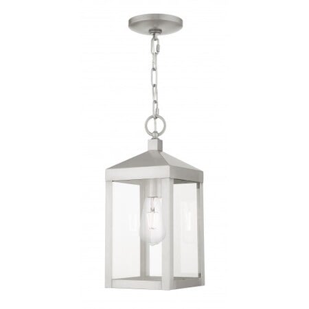 Brushed Nickel Outdoor Pendant Lantern, 1 MPN:20591-91