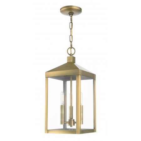 Antique Brass Outdoor Pendant Lantern, 3 MPN:20593-01