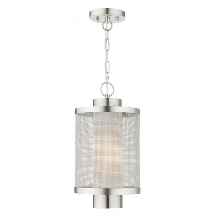 Brushed Nickel Outdoor Pendant Lantern, 1 MPN:20687-91