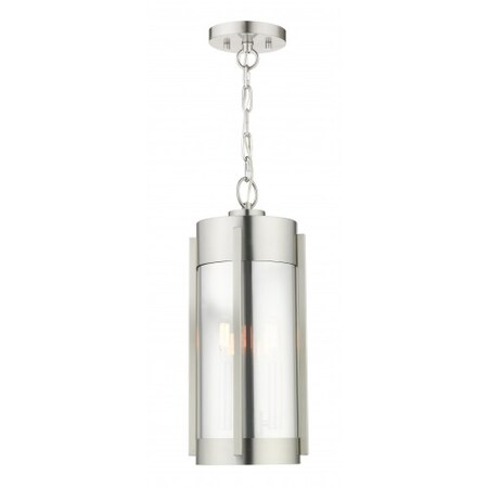 Brushed Nickel Outdoor Pendant Lantern, 2 MPN:22385-91