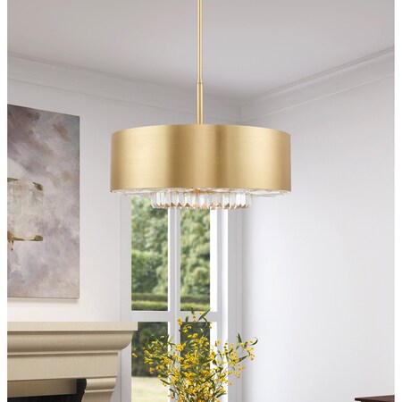 Madison 6 Light Satin Brass Pendant Chan MPN:40020-12