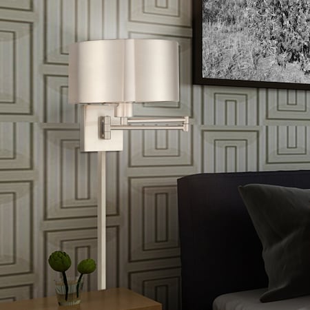 Swing Arm Wall Lamps 1 Light Brushed Nickel Swing Arm Wall Lamp MPN:40034-91