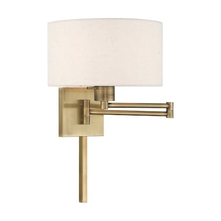 Swing Arm Wall Lamps 1 Light Antique Brass Swing Arm Wall Lamp MPN:40037-01