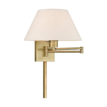 Swing Arm Wall Lamps 1 Light Antique Brass Swing Arm Wall Lamp MPN:40038-01