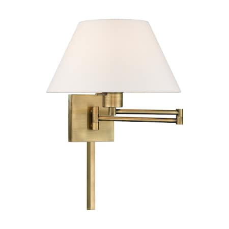 Swing Arm Wall Lamps 1 Light Antique Bra MPN:40039-01