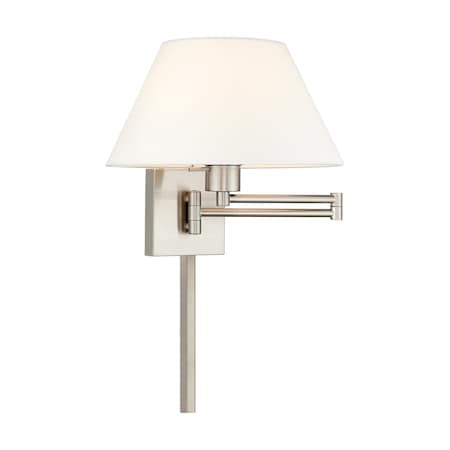 Swing Arm Wall Lamps 1 Light Brushed Nickel Swing Arm Wall Lamp MPN:40039-91