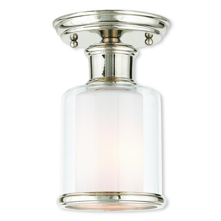 Middlebush 1 Light Polished Nickel Ceiling Mount MPN:40200-35
