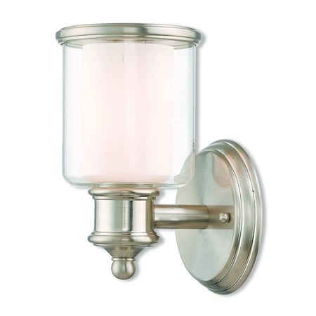 Middlebush 1 Light Brushed Nickel Wall Sconce MPN:40211-91