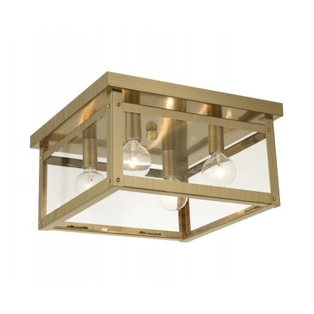 Antique Brass Flush Mount, 4 Light MPN:4032-01