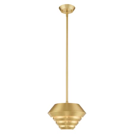 Amsterdam 1 Light Satin Brass Mini Pendant MPN:40401-12