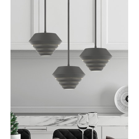 Amsterdam 1 Light Scandinavian Gray Mini MPN:40401-76