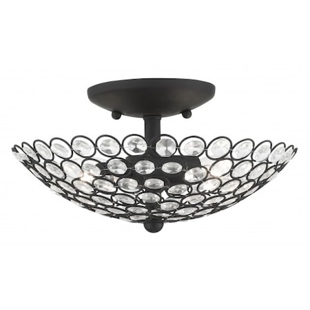 Black Semi Flush, 2 Light MPN:40441-04
