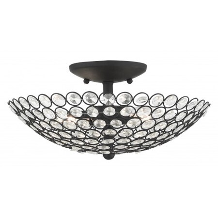 Black Semi Flush, 2 Light MPN:40443-04