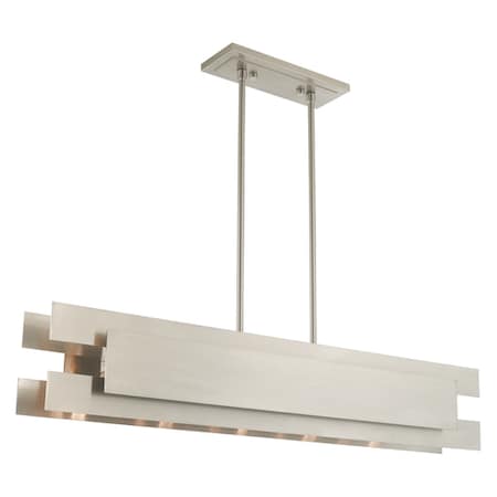Varick 5 Light Brushed Nickel Linear Chandelier MPN:40695-91