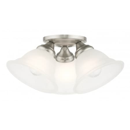 Painted Satin Nickel Flush Mount, 3 Light MPN:40727-81