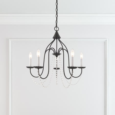 Alessia 5 Light Black Chandelier MPN:40795-04