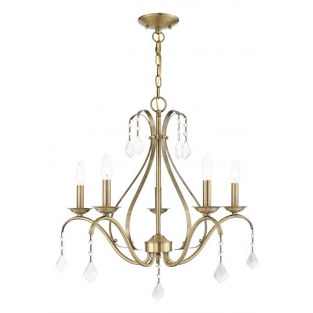 Antique Brass with Clear Crystals Chande MPN:40845-01
