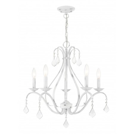 Antique White with Clear Crystals Chande MPN:40845-60