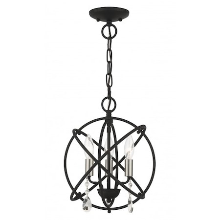 Black Convertible Chandelier / Semi Flus MPN:40903-04