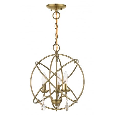 Antique Brass Convertible Chandelier / S MPN:40904-01