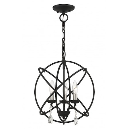 Black Convertible Chandelier / Semi Flus MPN:40904-04
