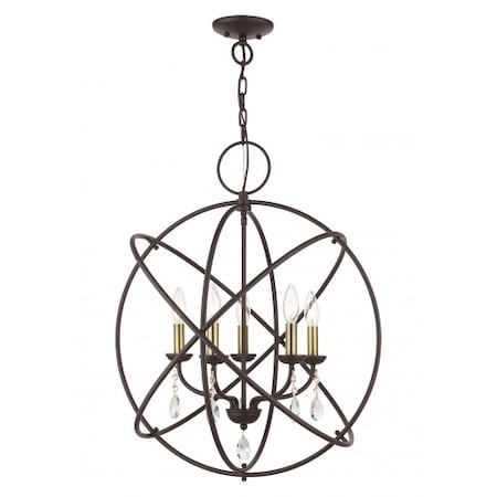 Bronze Chandelier, 5 Light MPN:40905-07