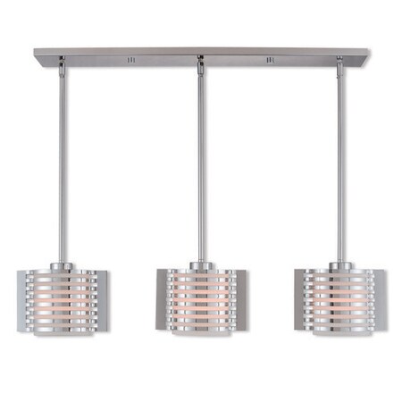 Hilliard 3 Light Polished Chrome Linear Chandelier MPN:41033-05