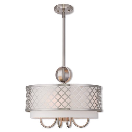 Arabesque 5 Light Brushed Nickel Pendant MPN:41104-91