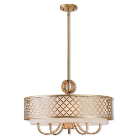 Arabesque 6 Light Soft Gold Pendant Chandelier MPN:41105-33