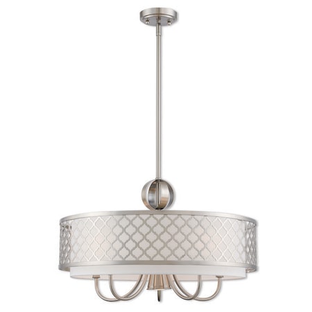 Arabesque 6 Light Brushed Nickel Pendant MPN:41105-91
