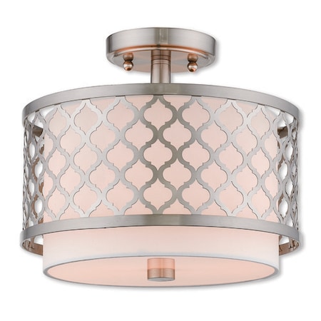 Arabesque 2 Light Brushed Nickel Ceiling MPN:41107-91