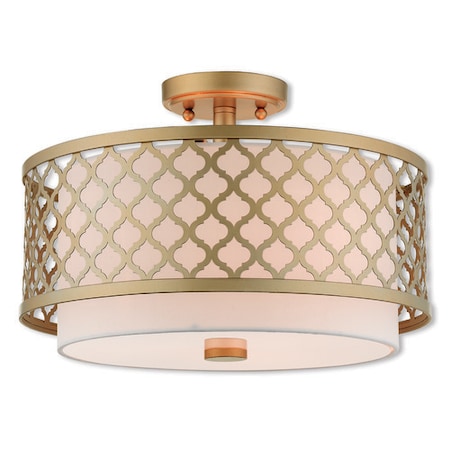 Arabesque 3 Light Soft Gold Ceiling Mount MPN:41108-33